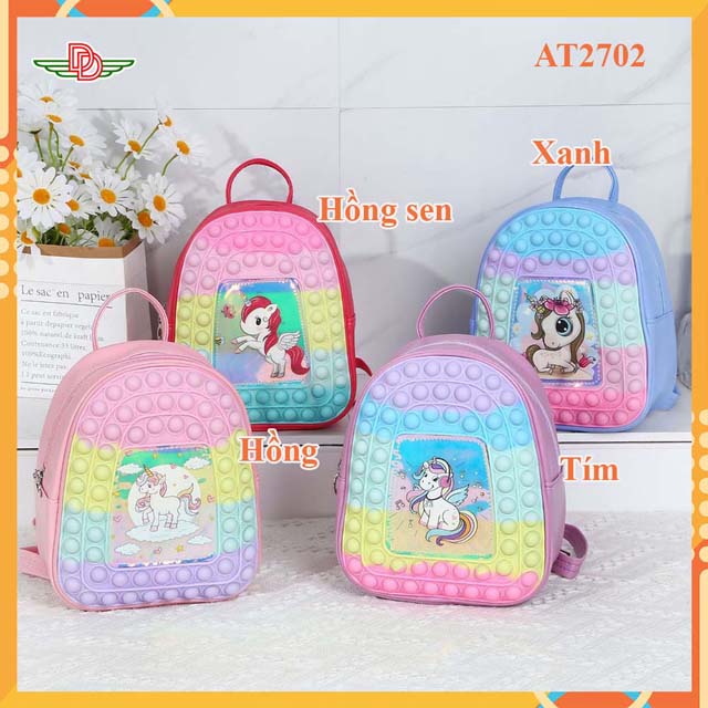 balo popit cao cấp xanh-at2702