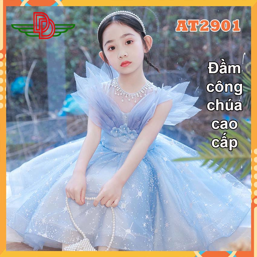 Đầm công chúa bé gái-đính kiêm sa-at2901
