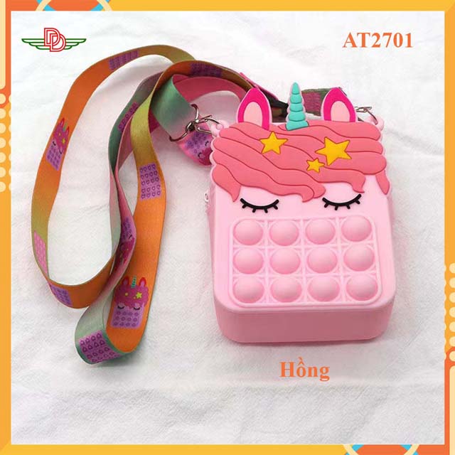 Túi đeo tréo popit cao cấp trắng-at2701