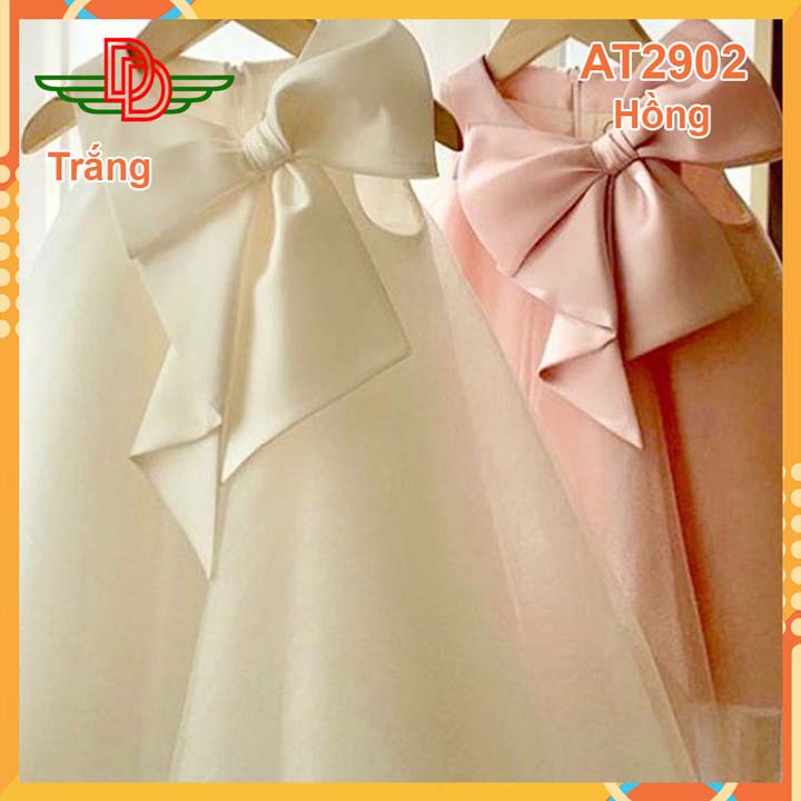Đầm công chúa bé gái-xòe cao cấp-màu trắng-at2902