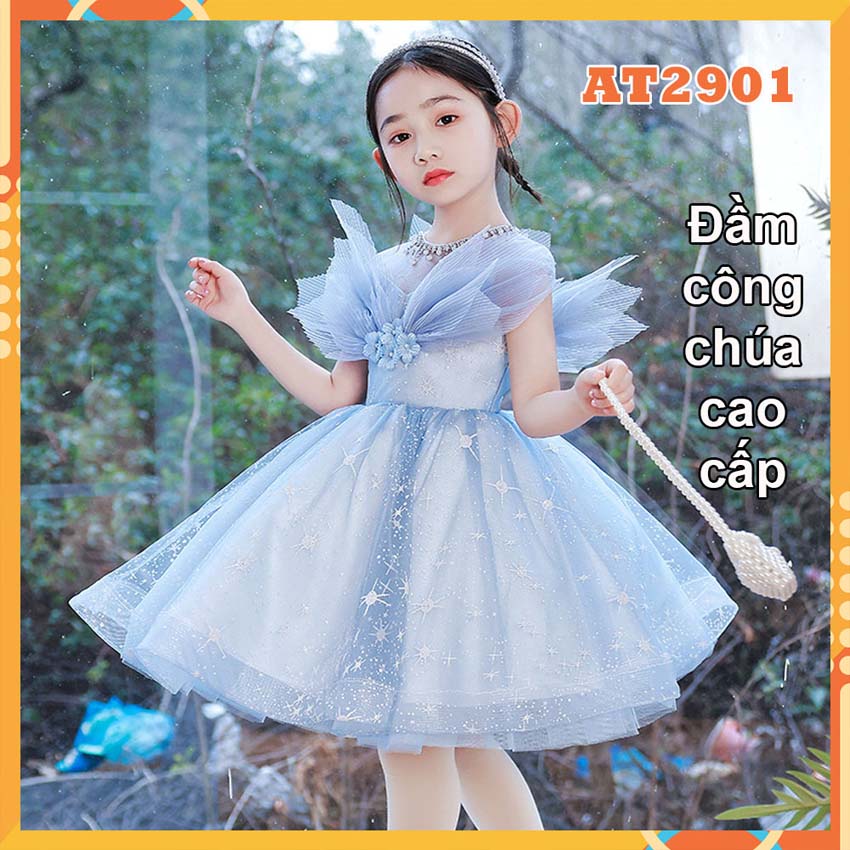 Đầm công chúa bé gái-đính kiêm sa-at2901