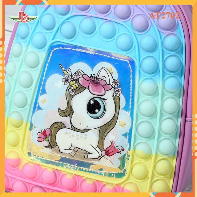balo popit cao cấp xanh-at2702