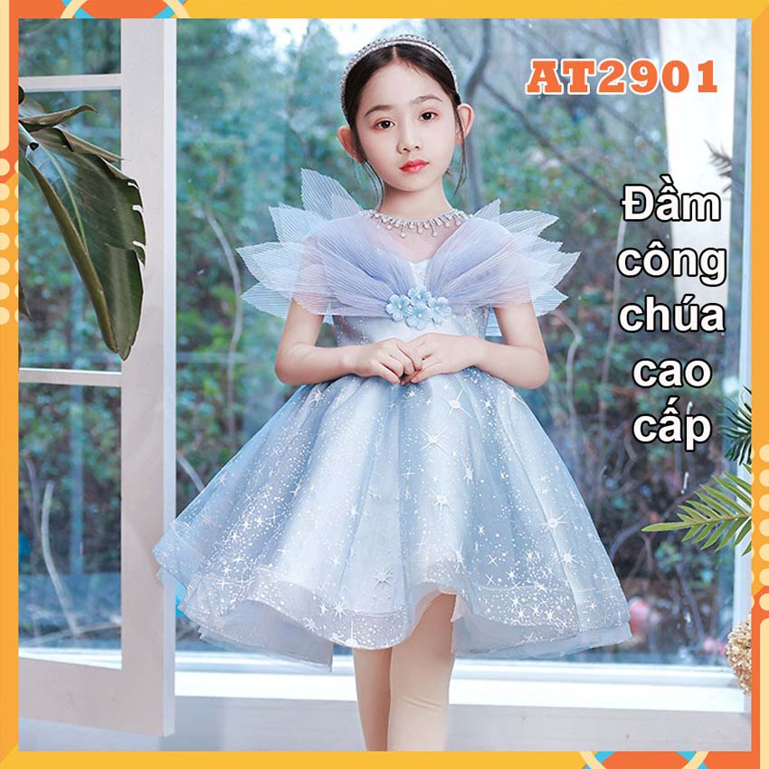 Đầm công chúa bé gái-đính kiêm sa-at2901