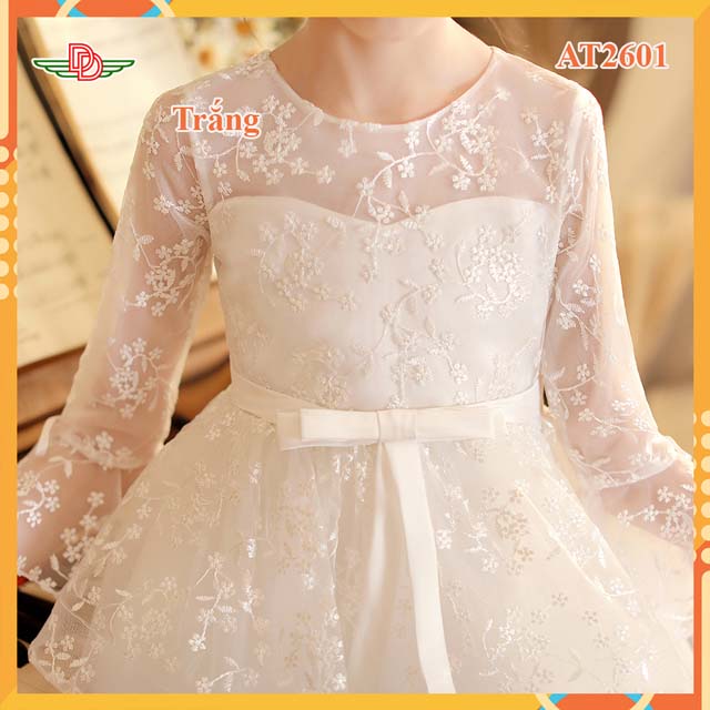 Đầm công chúa bé gái đuôi cá có tay AT2604
