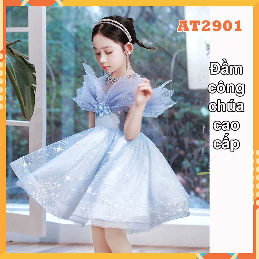 Đầm công chúa bé gái-đính kiêm sa-at2901