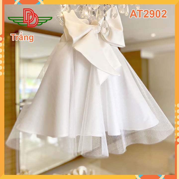 Đầm công chúa bé gái-xòe cao cấp-màu hồng-at2902