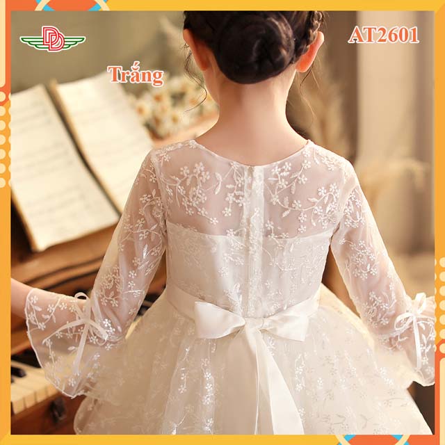 Đầm công chúa bé gái đuôi cá có tay AT2604