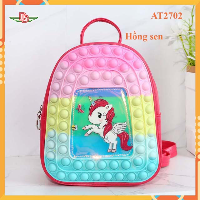 balo popit cao cấp xanh-at2702