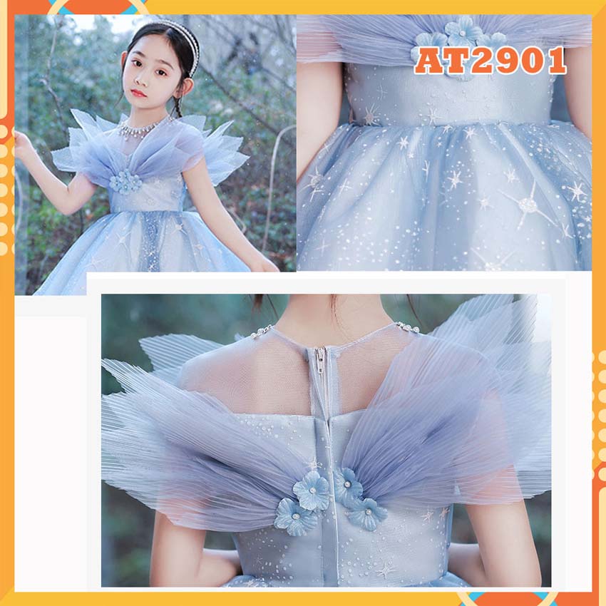 Đầm công chúa bé gái-đính kiêm sa-at2901