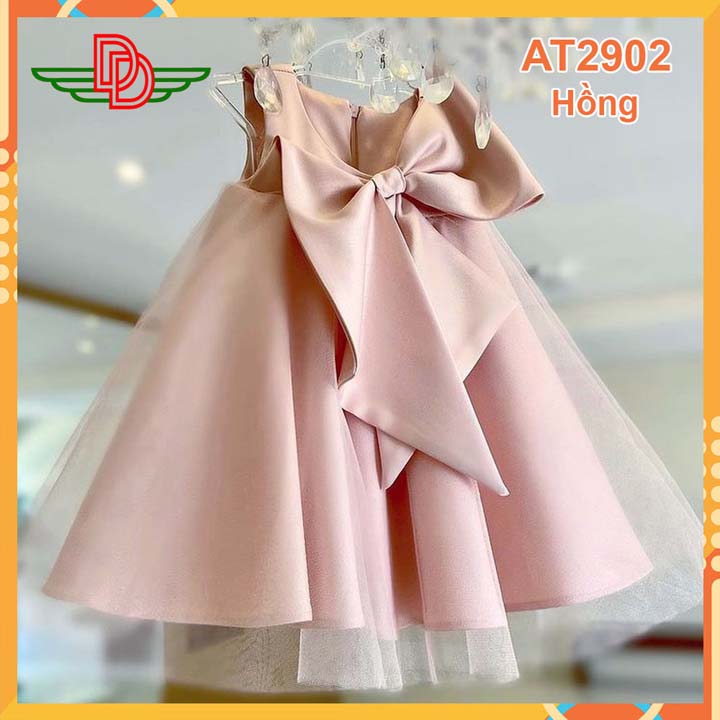 Đầm công chúa bé gái-xòe cao cấp-màu trắng-at2902