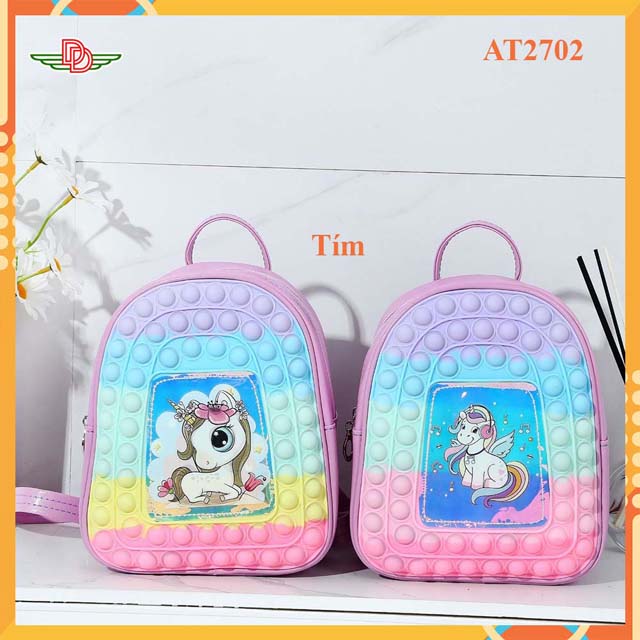 balo popit cao cấp xanh-at2702