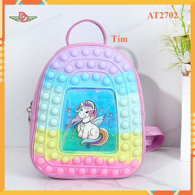 balo popit cao cấp xanh-at2702
