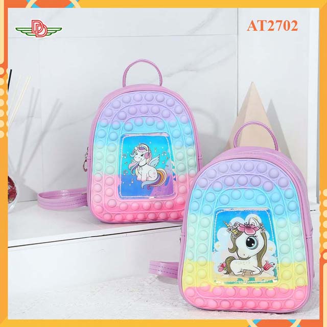 balo popit cao cấp xanh-at2702
